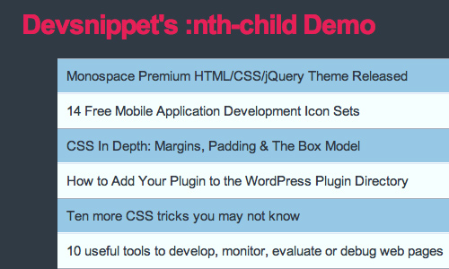 The 'nth-child' Pseudo-selector