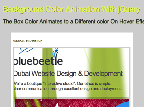 DAY 2: Fading Background Color With jQuery .animate()