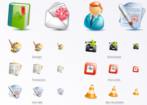 Cute Blogging Icon Set
