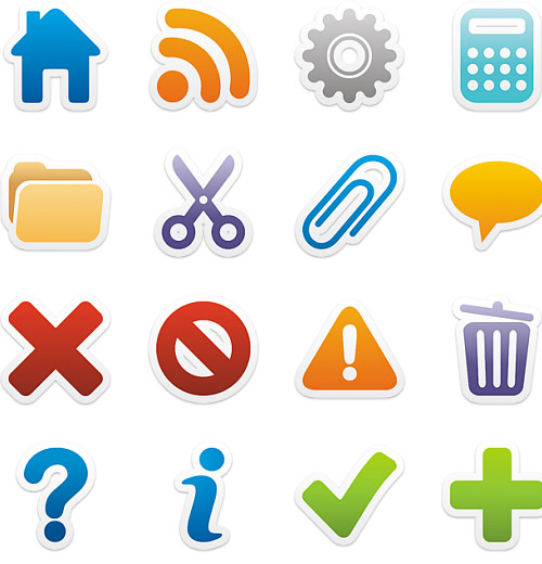 Colorful Stickers Icons