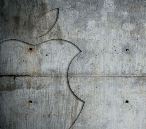 Concrete Apple Logo
