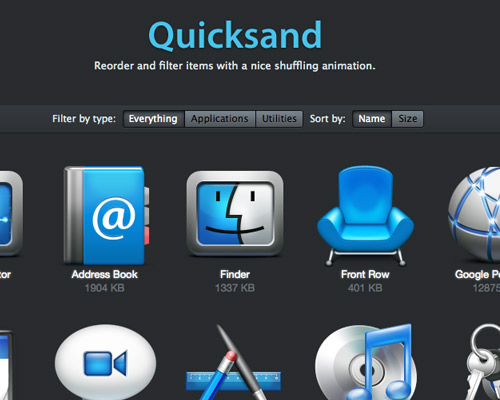 jQuery Quicksand Plugin
