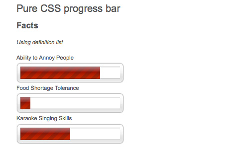 Pure CSS Animated Progress Bar